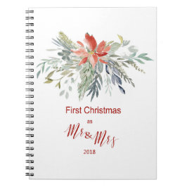 Erste Weihnachten zusammen als Mr & Mrs. Notizblock