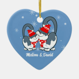 Erste Weihnachten zusammen. Custom Christmas Keramikornament