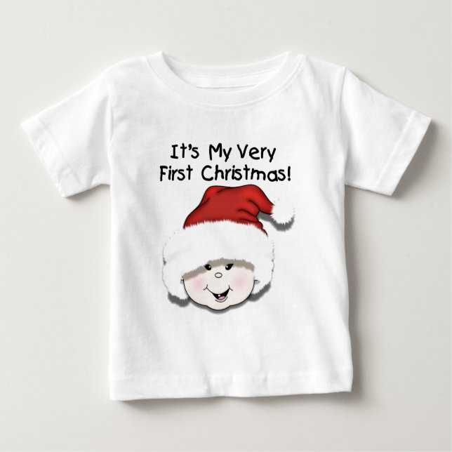 Erste Weihnachts-Asiatische Baby-Shirts und Gesche Baby T-shirt (Vorderseite)