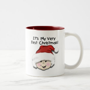 Erste Weihnachts-Asiatische Baby-Shirts und Gesche Zweifarbige Tasse