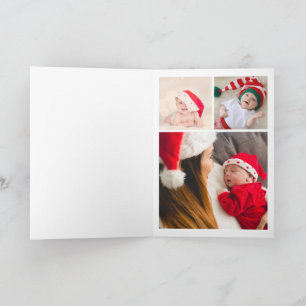 Erste Weihnachts-Baby-Fotos Festlich Feiertagskarte