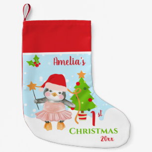 Erste Weihnachts-Ballerina-Pinguin Kleiner Weihnachtsstrumpf
