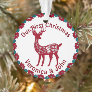 Erste Weihnachts-Custom-Nordic Rentier Skandinavie Ornament