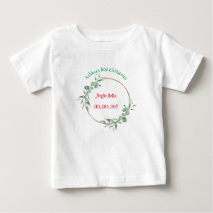 Erste Weihnachtsbaby Top. Anpassbarer Text. Baby T-shirt