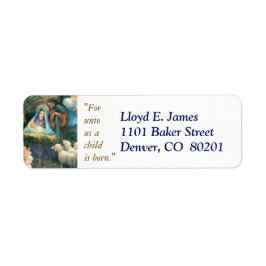 Erste Weihnachtscreche-Rücksendeadresse