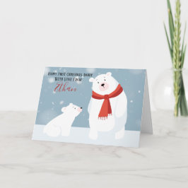 Erste Weihnachtsdaddy-Polar-Bär Personalisiert Feiertagskarte