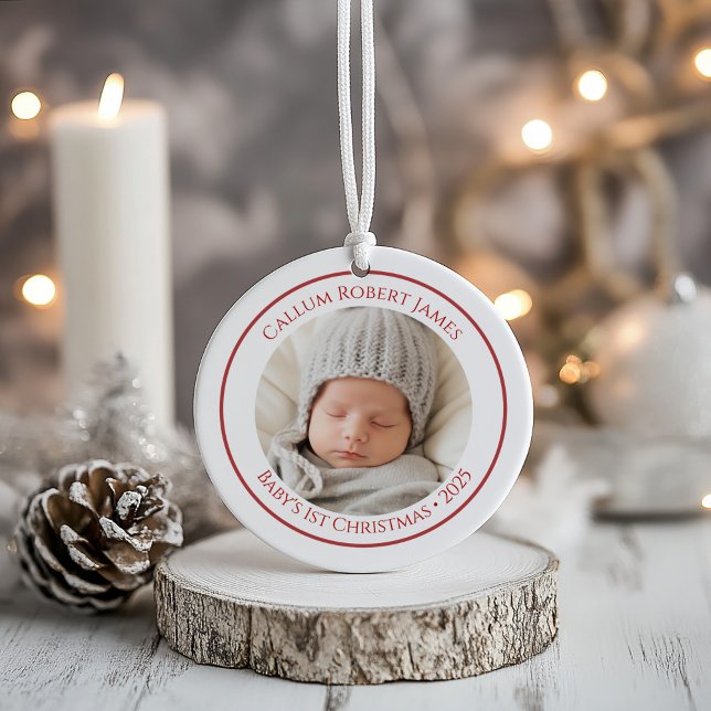Erste Weihnachtsdekoration 2025 für Baby mit Foto Ornament (Von Creator hochgeladen)