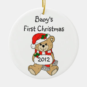 Erste Weihnachtsfeier 2012 Keramikornament