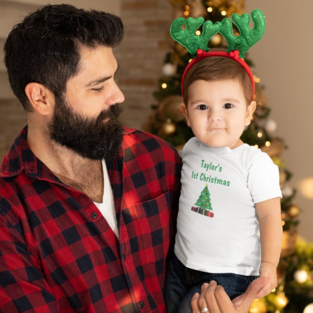 Erste Weihnachtsfeier Baby T-shirt (Von Creator hochgeladen)