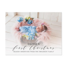 Erste Weihnachtsfeier Elegantes Foto Handschrift