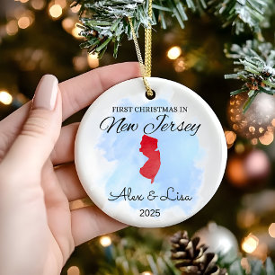 Erste Weihnachtsfeier im New Jersey Staat Ornament