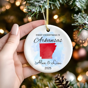 Erste Weihnachtsfeier in Arkansas Staat Ornament