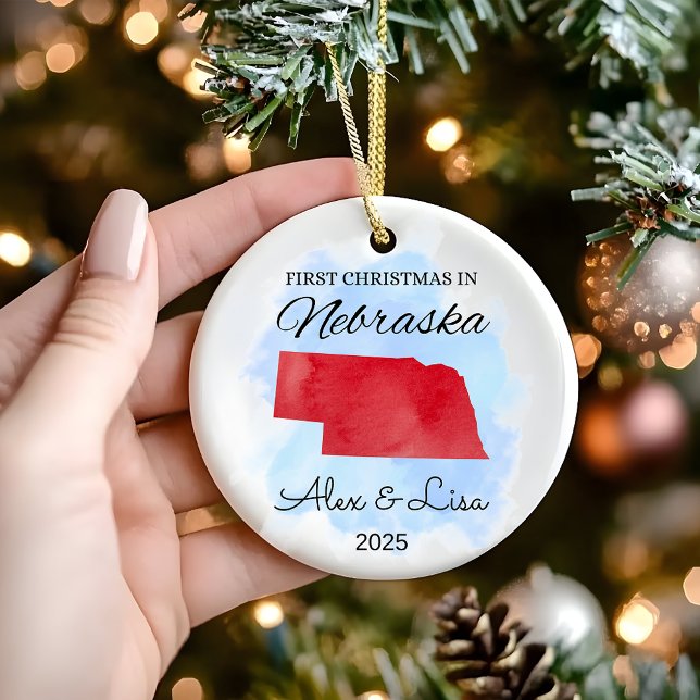 Erste Weihnachtsfeier in Nebraska Staat Ornament (Von Creator hochgeladen)