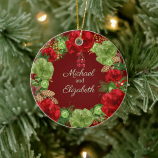 Erste Weihnachtsfeier mit dem Weihnachtsfest Keramik Ornament