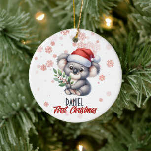 Erste Weihnachtsfeier niedlich Koala Baby Ornament