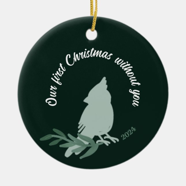 Erste Weihnachtsfeier ohne Kardinal Keramik Ornament (Vorne)