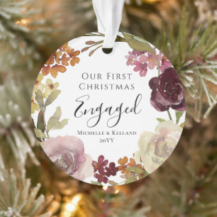 Erste Weihnachtsfeier Verlobt Ornament
