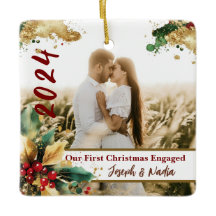 Erste Weihnachtsfeier Verlobt, Verlobung Foto 1. W