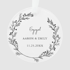 Erste Weihnachtsfeier Verlobten Coupé Akrobielle O Ornament