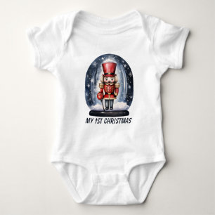 erste Weihnachtsjunge Nutcracker Wasserfarbe Baby Strampler