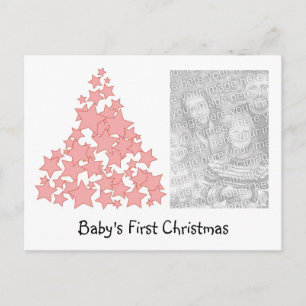 Erste Weihnachtskarte für personalisiertes Baby Feiertagspostkarte