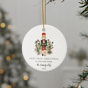 Erste Weihnachtskrippe für neue Zuhause Nutcracker Keramik Ornament