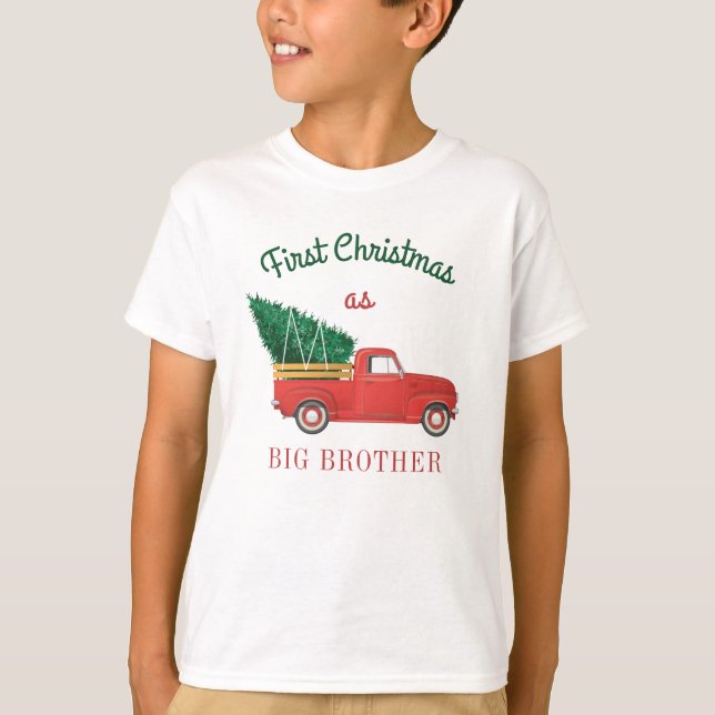 Erste Weihnachtsmatte Familienurlaub Bruder T-Shirt (Vorderseite)