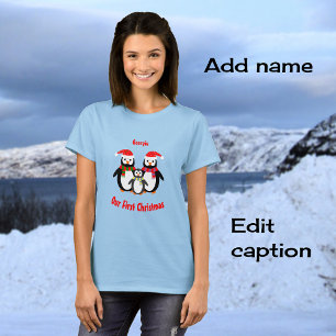 Erste Weihnachtsnachtsnachtsnachtsnacht Pinguine T-Shirt