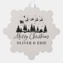 Erste Weihnachtsrentiere elegant 1 Foto Ornament Karte