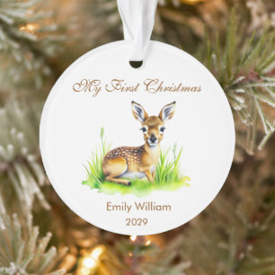 Erste Weihnachtsrentiere Foto Ornament