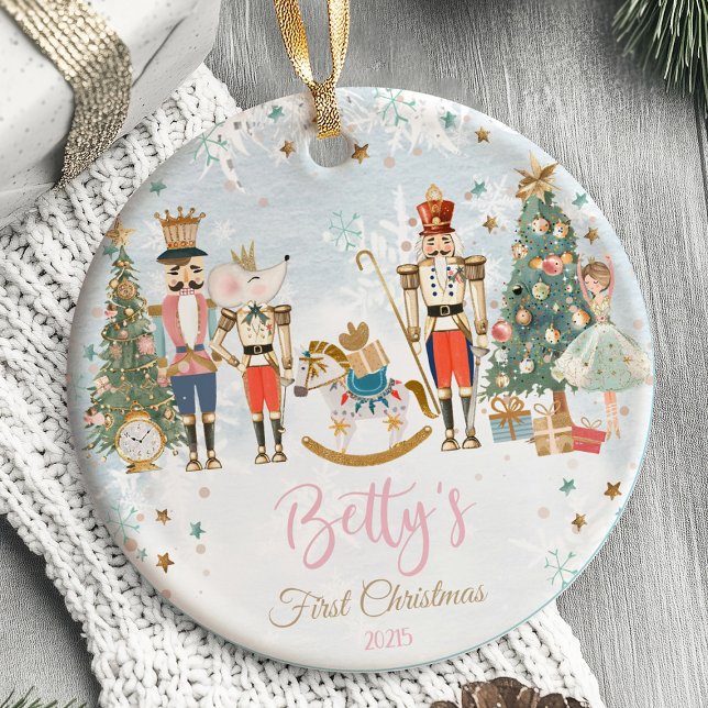 Erste Weihnachtsschmuck The Nutcracker Ballet (baby’s first christmas ornament, personalized christmas ornament, custom baby ornament, newborn holi)