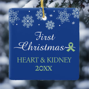 Erste Weihnachtsschneeflocke Custom Transplantatio Keramikornament