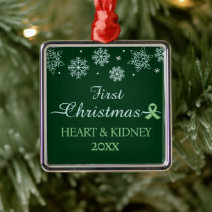 Erste Weihnachtsschneeflocke Custom Transplantatio Ornament Aus Metall