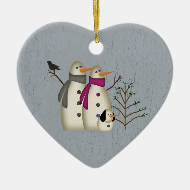 Erste Weihnachtsschneepapel und Hundeverzierung Keramik Ornament (Vorne)