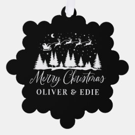 Erste Weihnachtsschwärme Rentiere elegant 1 Foto Ornament Karte