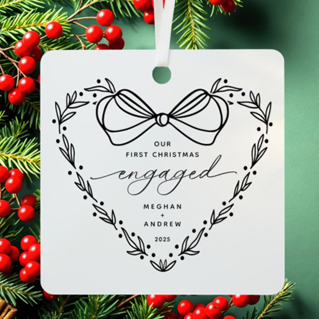 Erste WeihnachtsVerlobt Ornament Aus Metall (Von Creator hochgeladen)