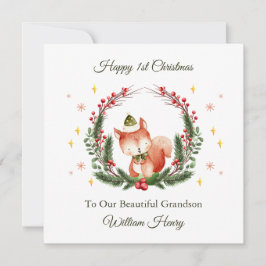 Erste Weihnachtswachtkarte Feiertagskarte