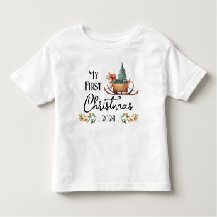 Erste Weihnachtswasserfarbe Kleinkind T-shirt
