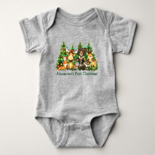Erste Weihnachtswildlandvieh Baby Strampler