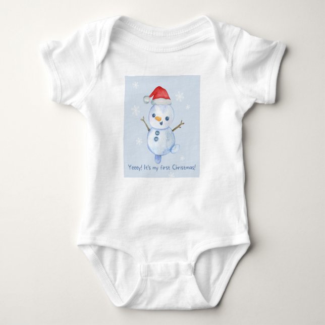 Erste Weihnachtszeit für ein Baby Baby Strampler (Vorderseite)