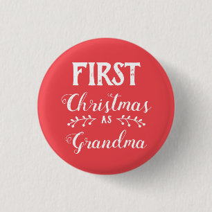 Erste Weihnachtszeit für Großmutter Button