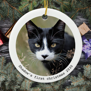 Erste Weihnachtszeit Personalisierte Hauskatze Kit Keramik Ornament