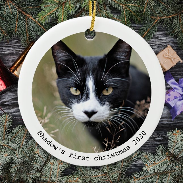 Erste Weihnachtszeit Personalisierte Hauskatze Kit Keramik Ornament (Von Creator hochgeladen)