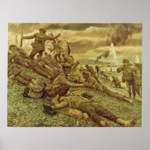 Erste Welle bei Omaha von Ken Riley Poster