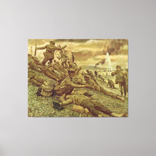 Erste Welle von Ken Riley im Zweiten Weltkrieg in  Leinwanddruck (Vorderseite)