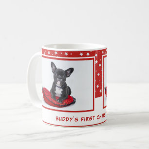 Erste Welpe Weihnachten Rotes Personalisiertes Tie Kaffeetasse
