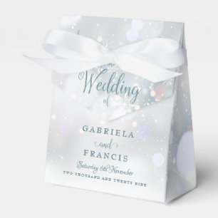 Erste Winter-Schneeflocken Hochzeitsgunstbox Geschenkschachtel