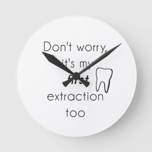 Erste Zackenextraktion! Runde Wanduhr