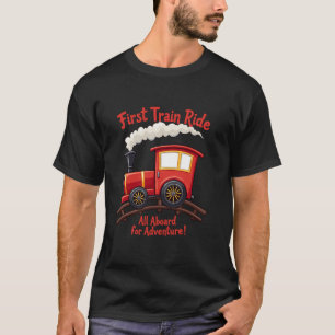 Erste Zugfahrt Eisenbahn-Abenteuer Malerische Reis T-Shirt
