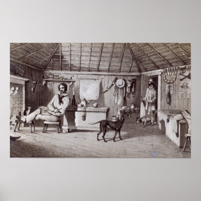 Erste Zuhause des Squatters, c.1847 Poster (Vorne)